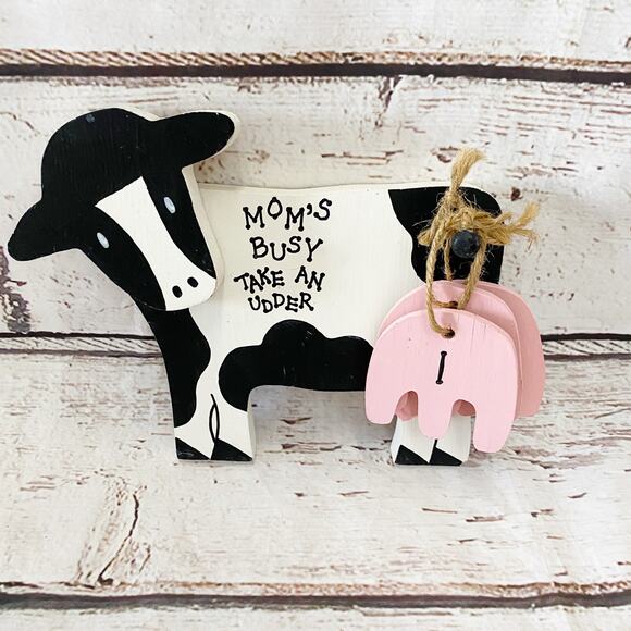 Moms Busy Take An Udder Cow Decor - Picture 2 of 4